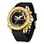 お買い得  デジタル腕時計-SANDA 男性 デジタルウォッチ 軍隊 屋外 スポーツ 腕時計 光る ストップウォッチ 目覚まし時計 デュアルディスプレイ シリコーン ステンレスストラップ 腕時計