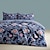 preiswerte Bettbezug-Sets-Bettbezug mit dunklem Blumenmuster, 3-teilig, 100 % Baumwolle oder Polyester, superweich, hautfreundlich und langlebig