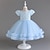 cheap Party Dresses-Kids Girls&#039; Party Dress Solid Color Short Sleeve School Formal Performance Fashion Princess Cotton Flower Girl&#039;s Dress Summer Spring Fall 2-12 Years White Pink Blue