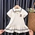 cheap Dresses-Girl&#039;s Hollowed Out Bubble Sleeve Dress For Summer Wear Lace Short Sleeved Children&#039;s Summer Dress