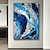 levne Abstraktní malby-ručně malované modrá bílá abstraktní olejomalba plátno ruční malba domácí výzdoba olejomalba umělecká díla obývací pokoj wall decor no frame