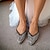 baratos Sapatos de Noiva-Mulheres Sapatos De Casamento Rasos Festa Pedrarias Sem Salto Dedo Apontado Elegante Moda Couro Microbiano Mocassim Preto Bege