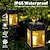 abordables Eclairage Extérieurs Muraux-Lanterne solaire rétro, lumière de jardin solaire d&#039;extérieur, étanche ip65, bougie de jardin, balcon, arbre, cour, vacances, camping, décoration paysagère
