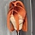 preiswerte Echthaarperücken mit Stirn-Spitzenkappe-Kurze gerade Bob-Perücke in Ingwer, 13 x 4, Spitze vorne, freier Teil, brasilianisches Haar, gerade, orangefarbene Perücke, 150 % Dichte
