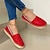 cheap Women&#039;s Slip-Ons &amp; Loafers-Women&#039;s Slip-Ons Slip-on Sneakers Outdoor Office Daily Flat Heel Round Toe Casual Comfort Cloth Loafer Black White Light Red