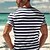 economico Magliette casual da uomo-Per uomo maglietta T-shirt A strisce Girocollo Strada Da mare Maniche corte Tasca frontale Abbigliamento Di tendenza Originale Essenziale Stile da spiaggia