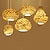 abordables Suspension-Lampe suspendue LED moderne en rotin tissé ananas, 1 lumière, 110-240v