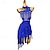 זול הלבשה לריקודים לטיניים-ריקוד לטיני שמלה ריינסטון פרנזים בגדי ריקוד נשים הצגה הדרכה ללא שרוולים גבוה ספנדקס טול