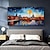 cheap Landscape Paintings-Hand Paint Maryland Baltimore City at Night Painting Canvas Room Wall Decoration Acrylic Wall Art