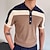 cheap Knit Polo Sweater-Men&#039;s Golf Shirt Golf Polo Work Casual Lapel Short Sleeve Basic Modern Color Block Patchwork Button Spring &amp; Summer Regular Fit Khaki Golf Shirt