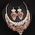 cheap Jewelry Sets-Jewelry Set 3pcs Rhinestone Alloy Earrings Necklace Women&#039;s Elegant Vintage Stylish Geometrical Geometric Jewelry Set For Wedding Party Special Occasion