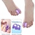 Недорогие Гаджеты для ванной-1 пара прокладок для пальцев ног для мужчин и женщин, фиолетовые гелевые разделители пальцев для завитых и перекрывающихся пальцев, шишки на ногах, выпрямитель молоткообразных пальцев, большой и