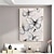 abordables Peintures animaux-Peinture à l'huile faite à la main sur toile, décoration murale, texture moderne abstraite, papillon blanc pour la décoration intérieure, peinture roulée sans cadre, non étirée