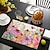 ieftine Placemats &amp; Coasters &amp; Trivets-1 buc. rogojina de loc cu flori de masa de 12x18 inch pentru decor pentru petrecere, bucatarie, mese