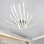 cheap Ceiling Lights-Modern LED Ceiling Light Fixture for Livingroom,138W Modern Ceiling Lamp with Remote Control, Diningroom Dimmable Chandelier,10 Sticks Wavy Flush Mount Ceiling Light Only Dimmable with Remote Control
