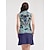 baratos Coleção de designers-Mulheres Camisa polo de caminhada Azul Marinho Escuro Sem Manga Blusas Estampado Cashemere Roupas femininas de golfe, roupas, roupas, roupas