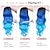 cheap Party Wigs-Long Blue Wavy Wigs for Women Ombre Blue Body Wave Mermaid Hair Wigs Long Curly Synthetic Hair for Daily or Cosplay Halloween Wigs