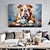 levne Zvířecí malby-čivavy &amp; coffee dog petpainting ručně malované abstraktní moderní olejomalba nástěnné umění zarámované plátno dogpainting pro obývací pokoj nástěnná umělecká díla domácí výzdoba