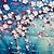 Недорогие Картины с цветочными мотивами-ручная работа картина маслом холст стены искусства украшения современные цветы персиковый пейзаж для домашнего декора свернутая бескаркасная нерастянутая картина