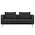 baratos IKEA Capas-Capa de sofá de 3 lugares söderhamn cor sólida acolchoada 100% algodão capa de futon com braços