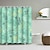 abordables Rideaux de Douche-Rideau de douche décoratif de salle de bains avec crochets, ensemble de rideaux de douche en tissu imperméable avec 12 crochets en plastique