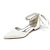 levne Svatební střevíce-Dámské Svatební obuv Bez podpatku Valentýnské dárky Bílé boty Svatební Párty Denní Svatební byty Svatební boty Boty pro družičku Štras Stuha Rovná podrážka Palec do špičky Elegantní Módní Luxusní