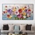 halpa Kukka-/kasvitaulut-käsintehty öljymaalaus kangas seinätaide koriste 3d palettiveitsi värikkäät kukat kodin sisustukseen rullattu kehyksetön venyttämätön maalaus