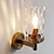 זול אורות קיר לדים-מנורת קיר LED ，מקורה פוסט מודרני יצירתי נחושת מט מתכת זכוכית שבירה מים מנורת קיר מנורת קישוט סלון מנורת ליד המיטה ，לבן חם 110-120v 220-240v