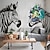 cheap Animal Wallpaper-Cool Wallpapers Flower Zebra Wallpaper Wall Mural Roll Wall Covering Sticker Peel and Stick Removable PVC/Vinyl Material Self Adhesive/Adhesive Required Wall Decor for Living Room Kitchen Bathroom