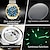 abordables Montres Mécaniques Homme-OLEVS Hommes Montre Mécanique Luxe Grand Cadran Mode Affaires Squelette Remontage automatique Affichage des phases de lune Calendrier perpétuel Acier Suivre