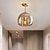 billiga Plafonder-led taklampa, ö-ljus, modern bärnstensfärgad ljuskrona i metall i metall för hemmakontor, matsal, sovrum, vardagsrum, varmvit 110-120v 220-240v