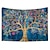 abordables tapiz bohemio-Árbol de la vida pintura tapiz colgante arte de la pared tapiz grande decoración mural fotografía telón de fondo manta cortina hogar dormitorio sala de estar decoración