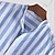 billige Linskjorte i bomull-Herre Skjorte linskjorte Skjorte i bomullslin Skjorte med knapper Uformell skjorte Sommerskjorte Blå Kortermet Stribe Opprett krage Sommer Gate Hawaiisk Klær