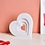cheap Statues-Set of 3 Creative Minimalist White Heart Decorative Character Ornaments - Made of White MDF Material, Perfect for Home Desktop Decoration, Ideal for Valentine&#039;s Day or Wedding Table Decor