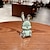 billige Statuer-sammenleggbar bunny telefonbrakett lat kanin skrivebordsstativ med uttrekkbar maskinvare for håndfri støtte