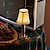 billiga Bordslampor-12-tums sladdlös bordslampa tyg i europeisk stil uppladdningsbar usb-lampa sovrum vardagsrum restaurang atmosfär lampa touch-dimning 2 lägen