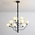 tanie Design sputnikowy-czarny żyrandol 9/12/18 jasny kwiatowy wzór nowoczesny żyrandol wiejski do jadalni, ceramiki kwiat żyrandol w stylu art deco lampa sufitowa lampy wiszące oprawa oświetleniowa do świateł wyspy, salon