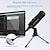 voordelige Microfoons-makkelijke stekker &amp; play-microfoon-usb/aux, ideaal voor gaming-podcasting &amp; streaming inclusief bureaustatief, pc/laptop-compatibel