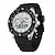 זול שעונים דיגיטלים-SANDA גברים שעון דיגיטלי חוץ ספורטיבי אופנתי שעונים יום יומיים זורח שעון עצר Alarm Clock מצגת כפולה סיליקוןריצה רצועת נירוסטה שעון