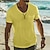 abordables T-shirts décontractés pour hommes-Homme T shirt Tee T-shirt Couleur unie Col V Plein Air Vacances Manches courtes Vêtement Tenue Mode Design basique