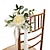 Χαμηλού Κόστους Mr &amp;amp; Mrs Wedding-4 τμχ διακοσμητικά λουλουδιών γαμήλιου διαδρόμου για τελετή καρέκλα πλάτη λουλουδιών σετ 4 ροζ γαμήλιου διαδρόμου λουλούδια στολίδια νυφικό ντους με τεχνητό flo