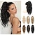 cheap Ponytails-Ponytail Extension Wavy Claw Clip Ponytail Extensions Shoulder Length Curly Wavy Claw Clip in Ponytail Hair Extensions Synthetic Fake Pony tails Hairpieces