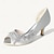 levne Svatební střevíce-Dámské Svatební obuv Boty Bling Bling Šumivé boty Svatební boty Štras Nízký tenký S otevřeným palcem Elegantní Satén Povaleč Stříbrná Bílá Křišťálový