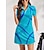 voordelige Designer-collectie-Dames Tennisjurk golf jurk Hemelsblauw Korte mouw Jurken Dames golfkleding kleding outfits draag kleding