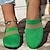 ieftine Pantofi Joși de Damă-Pentru femei Pantofi Flați Pantofi de confort Zilnic Toc Drept Vârf rotund Casual Tăiați volantul Loafer Maro Deschis Verde