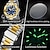 cheap Quartz Watches-New Olevs Brand Men&#039;S Watches Calendar Week Display Luminous Green Water Ghost Quartz Watch Waterproof Fashion Men&#039;S Sports Watches