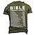 cheap Men&#039;s 3D T-shirts-Bible Energency Numbers Faith Daily Designer Retro Vintage Men&#039;s 3D Print T shirt Tee Tee Top Sports Outdoor Holiday Going out T shirt Black White Navy Blue Short Sleeve Crew Neck Shirt Summer
