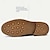 preiswerte Herrenpantoletten &amp; -slipper-Herren Vintage Loafer aus braunem Leder mit Metallschnalle