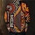 billige boho skjorter til mænd-Aztec Tribal Etnisk Boheme Herre Trykte skjorter Gade Ferierejse Hesterace Forår sommer Aftæpning Langærmet Gul, Kakifarvet S, M, L 4-vejs strækstof Skjorte