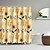 abordables Rideaux de Douche-Rideau de douche décoratif de salle de bains avec crochets, ensemble de rideaux de douche en tissu imperméable avec 12 crochets en plastique